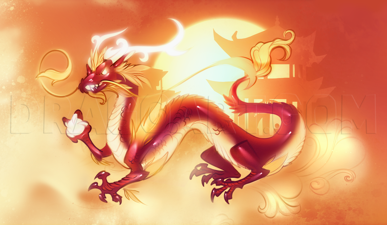 how to draw a chinese dragon easy