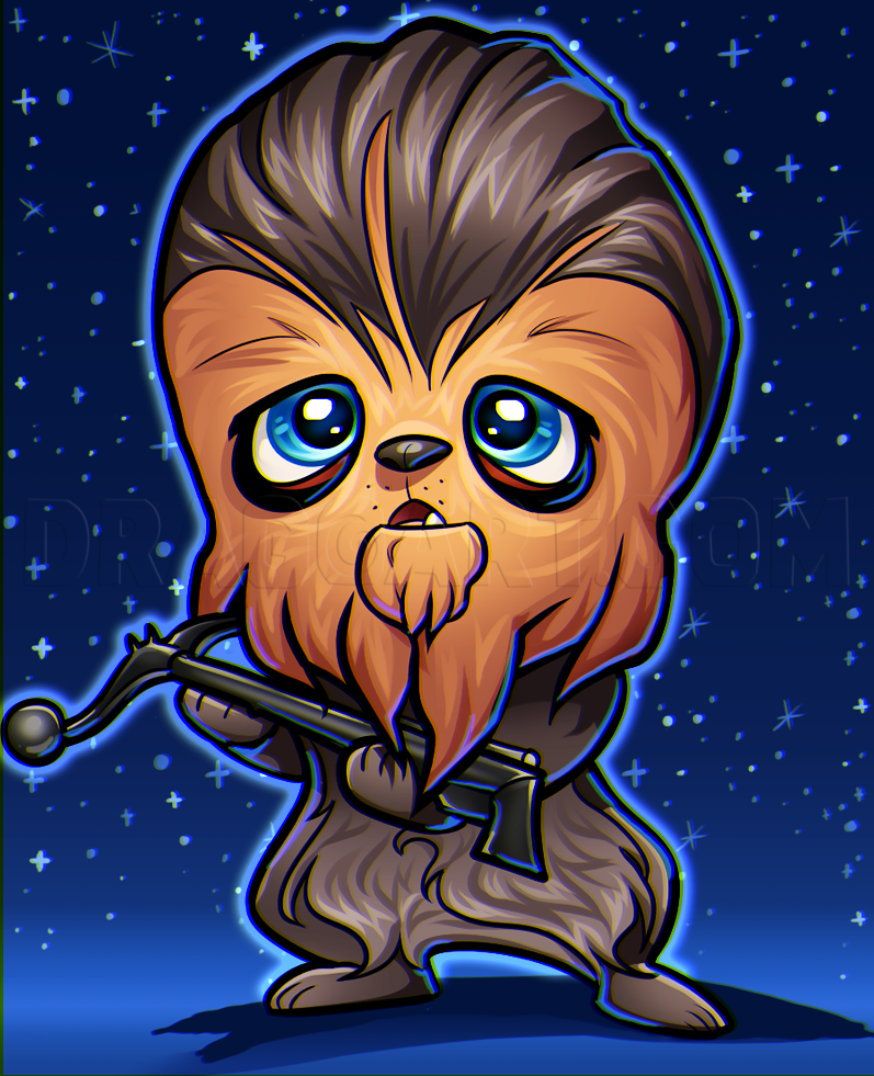 how to draw chibi chewbacca drawing tutorial