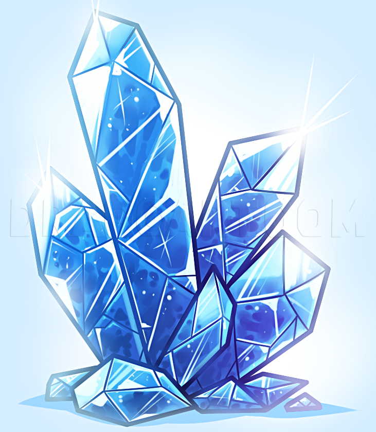how to draw crystals