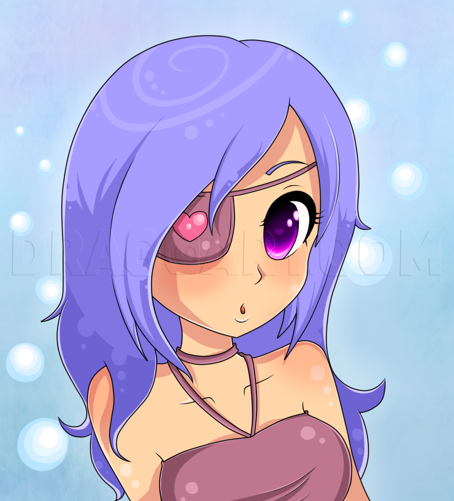 how to draw girl hair