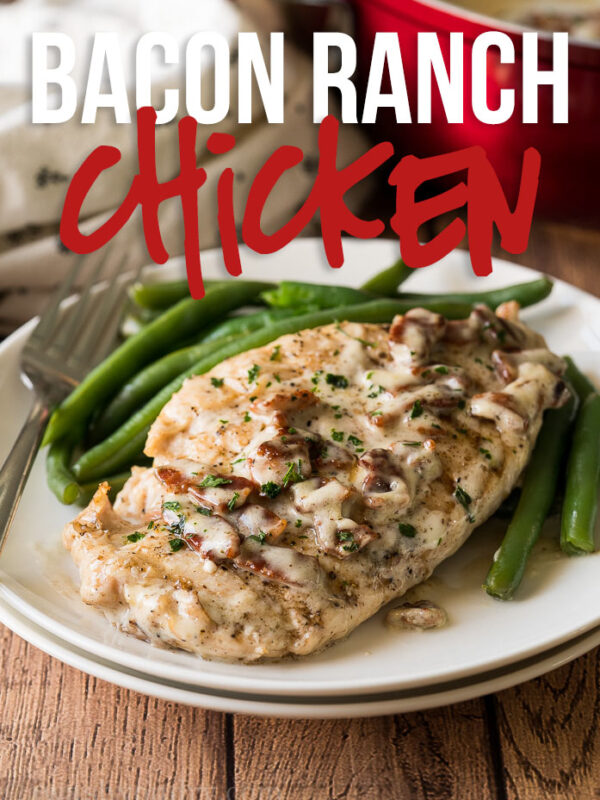 This Bacon Ranch Grilled Chicken Recipe is juicy and tender with the most amazing two ingredient sauce!