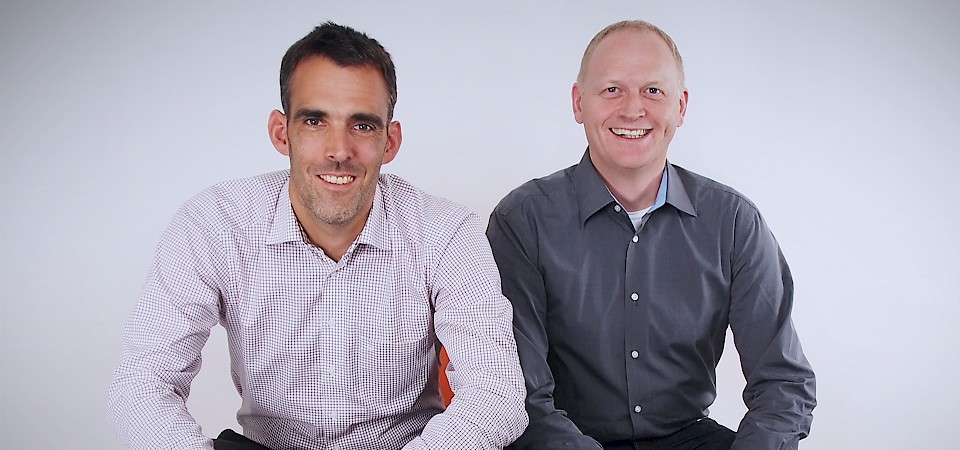 Gesch&auml;ftsführer von jambit: Markus Hartinger und Peter F. Fellinger