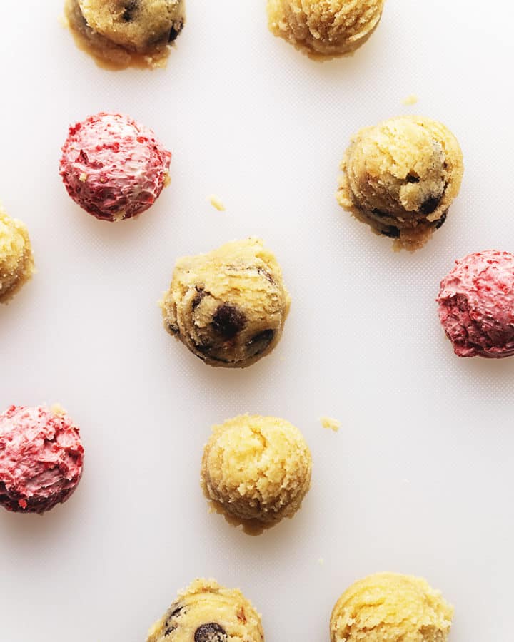 energy bites on a white background