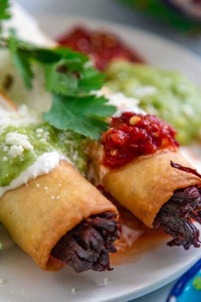 Crispy Beef Flautas