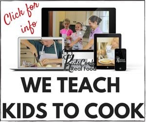 We teach kids to cook - Kids Cook Real Food online course has over 4,000 members and growing