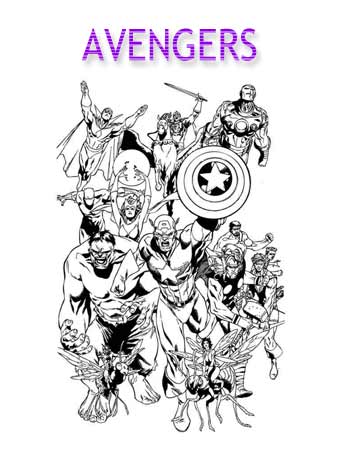 Kolorowanki Avengers