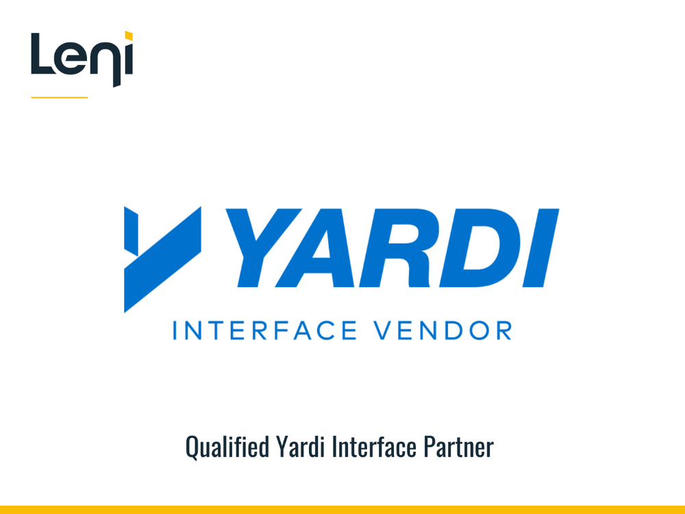 Leni Becomes a Fully Qualified Yardi&reg; Interface Partner