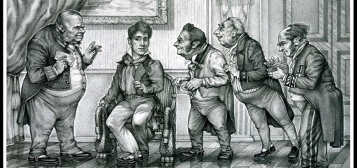 Городничий и чиновники из комедии "Ревизор"