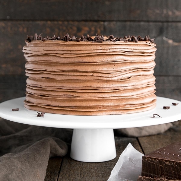 This classic chocolate cake pairs moist chocolate cake layers with a rich and silky chocolate buttercream. It's the only chocolate cake recipe you will ever need! | livforcake.com