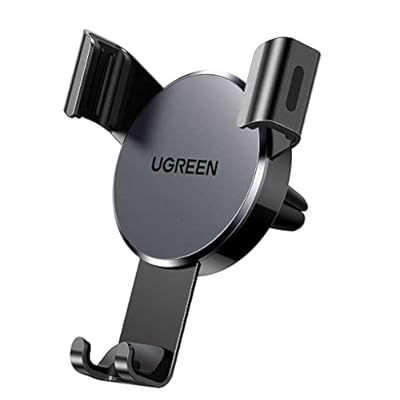 UGREEN Handyhalterung Auto Handy Halterung PKW Lüftung Schwerkraft Handy Autohalterung KFZ Handyhalter fürs Auto kompatibel mit iPhone 15 14 13 12Pro Max, Galaxy S23 Ultra S22 S21 (Schwarz)