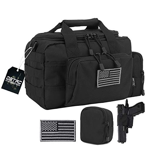 DBTAC Gun Range Bag Small | Tactical 2X Pistol Shooting Range Duffle Bag with Lockable...