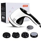 IKEEPI Elektrisches Massageger&auml;t Rücken Shiatsu Massageger&auml;te Cellulite Massage für Bodyshaping mit Heizfunktion mit 4 Alternativen Massageköpfen, Fette Massage Arm Kompakt (Einstecken)