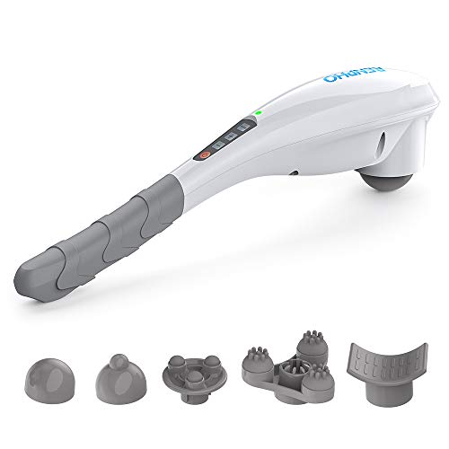 RENPHO Massageger&auml;t Vibration Handmassageger&auml;t für Rücken, Nacken, Fu&szlig;, Beine und Schultern, wiederaufladbar mit 2600mAh Akku, bis zu 140 Minuten kabellose Anwendung Massageger&auml;t, Wei&szlig;