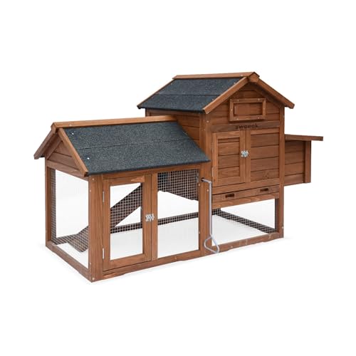 Alice's Garden - Poulailler en Bois GALINETTE. 3 Poules. Cage &agrave; Poule avec enclos