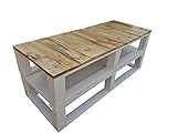 Dydaya Mesa de Palets Pintada en Color Blanco - Madera de 120 x 50 x 45 (Alto)...