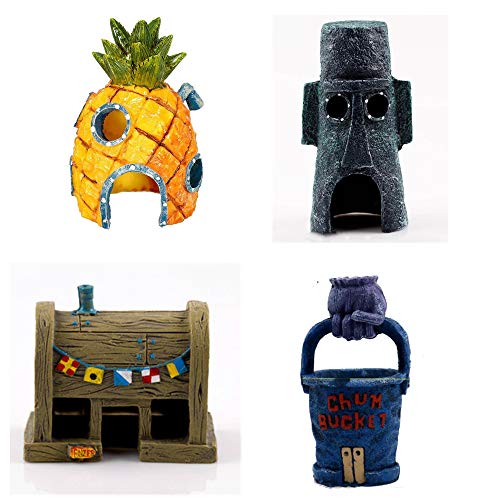 LYYS Resin Aquarium Dekorationsset, Ornamente, Aquarium Dekoration