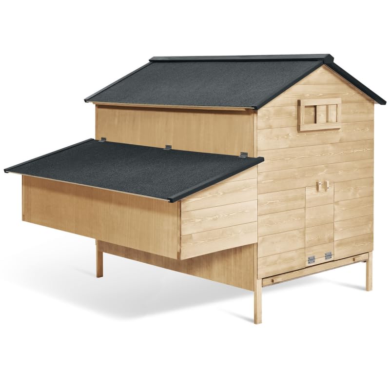 IDMarket - Poulailler Chalet XXL pour Poules avec pondoir en Bois