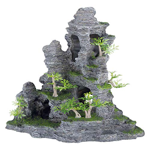Trixie 8859 Felsformation mit Höhle/Pflanzen, stehend, 31 cm