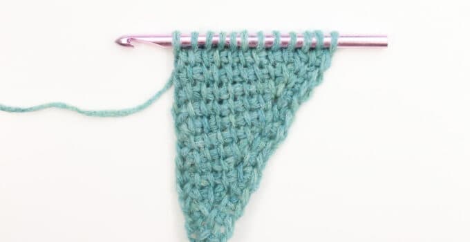 Tunisian Crochet: How to Increase to Create a Triangle Scarf