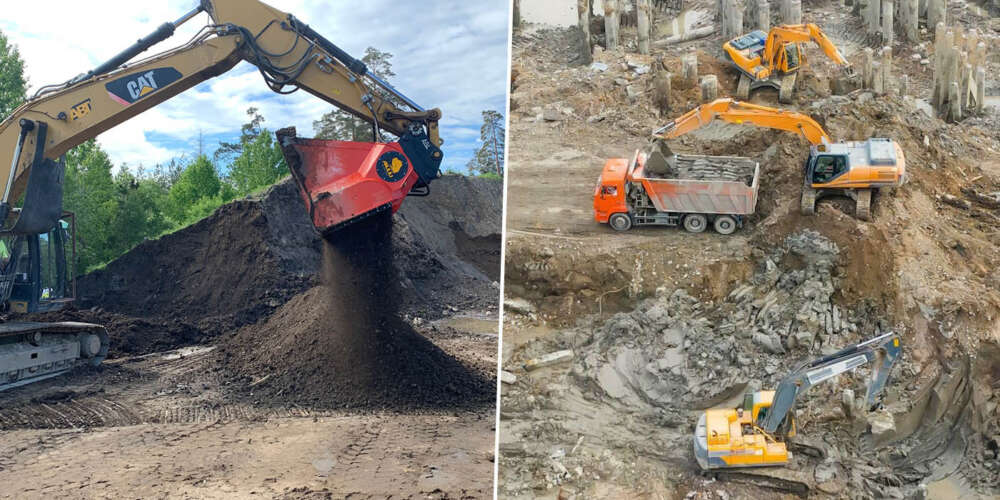 sorteringsskopa gravmaskin