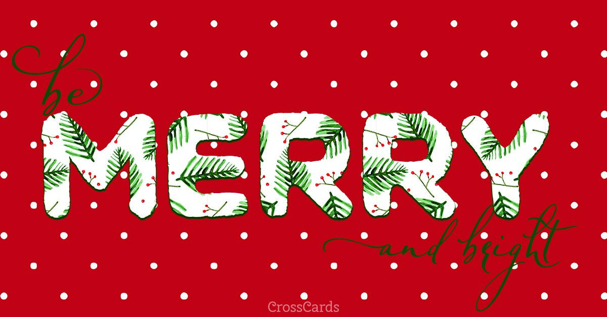 Merry and Bright ecard, online card
