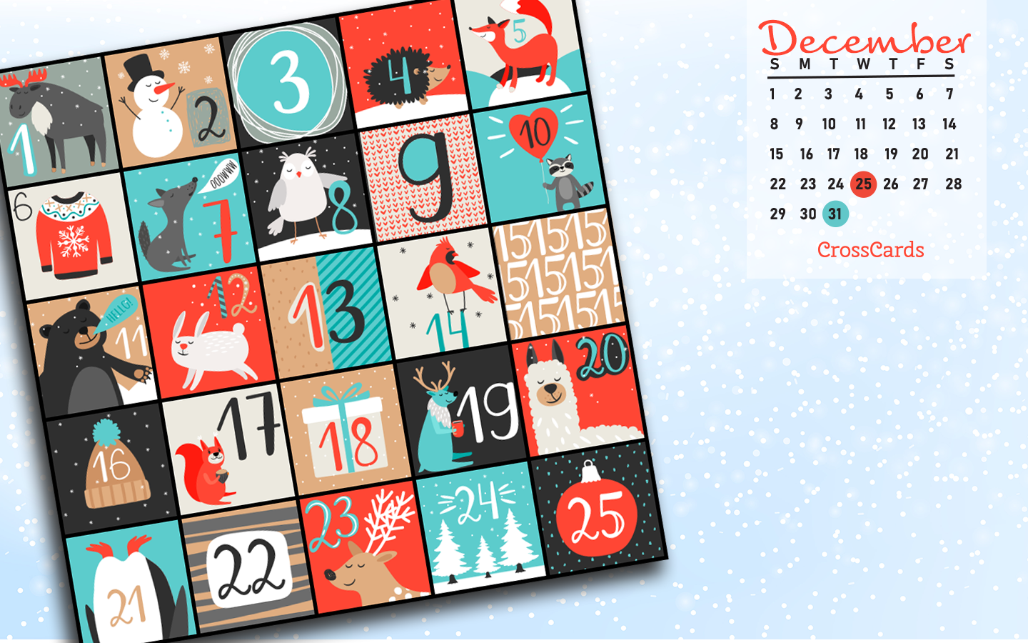 December 2019 - Advent Calendar ecard, online card