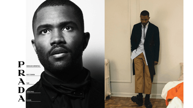 Frank Ocean in Prada menswear Spring 2020 campaign