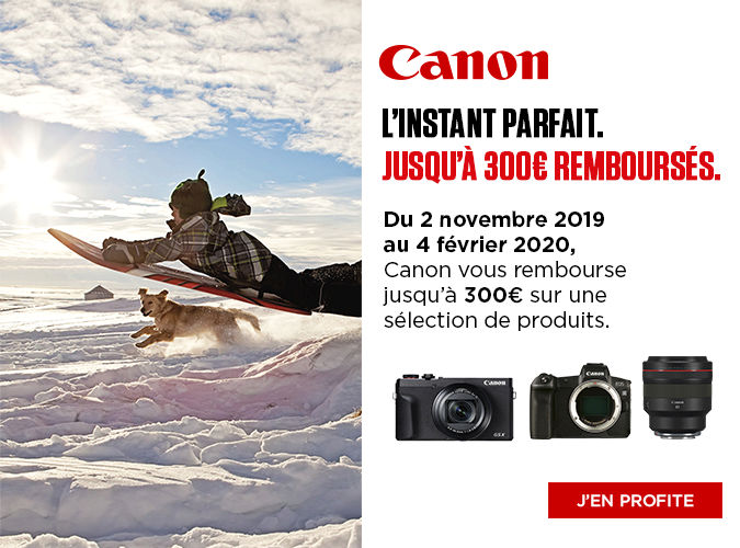 Offre de remboursement Canon hiver 2019