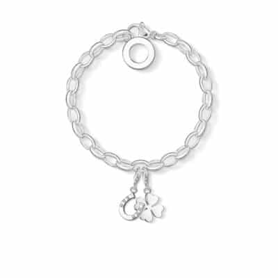 Bracelet Porte-Bonheur Tr&egrave;fle & Fer