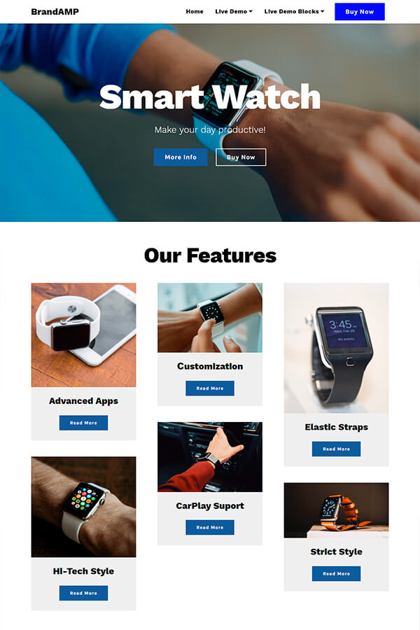 Smart Watch HTML Template