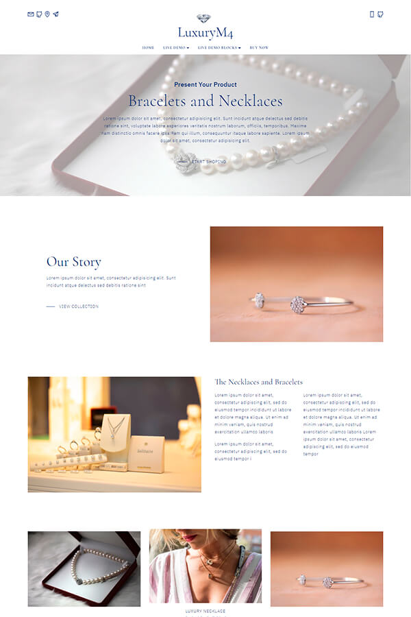 Accessories One Page Template