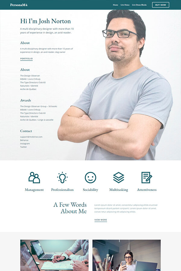 Portfolio HTML Page Template