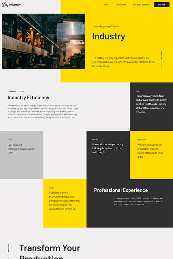 Simple Industry Bootstrap Theme