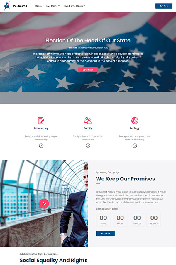 Basic Election HTML Website Template