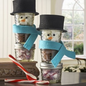Snowman mason jar gift ideas