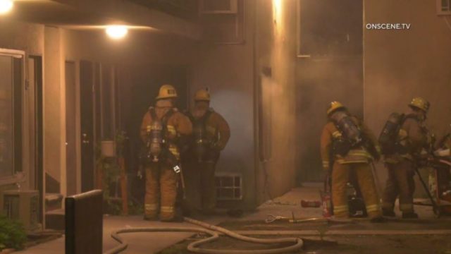 Firefighters in Van Nuys