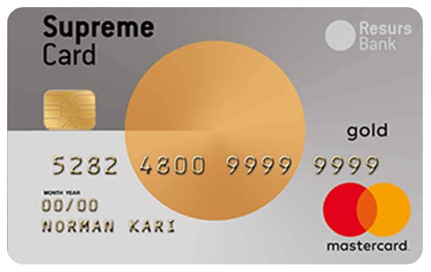 L&aring;n op til  hos Supreme Card Gold