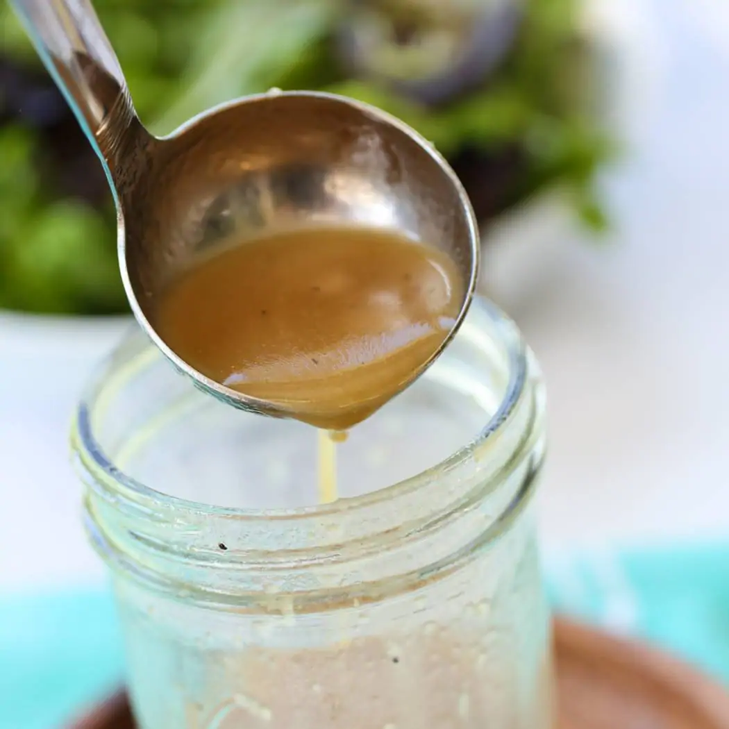 maple dijon dressing in a jar