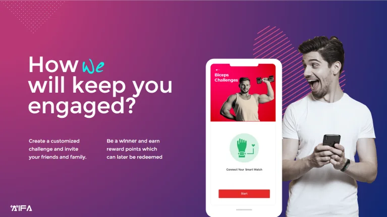 One Man Using mobile UI and UX