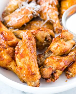 Chicken Wings on a serving plate