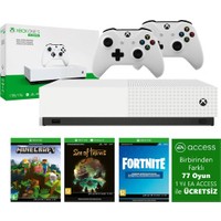 Microsoft Xbox One S 1 TB All-Digital Edition 4K Ultra HD Oyun Konsolu + 3 Ön Yüklü Oyun + 2 Kol + 1 Yıllık EA Access