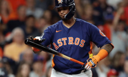 Catcher Martin Maldonado Of The Houston Astros Had To Use A Different Bat In World Series Game 2