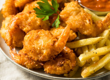 Krewetki w cieście kokosowym