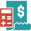Paper and calculator icon