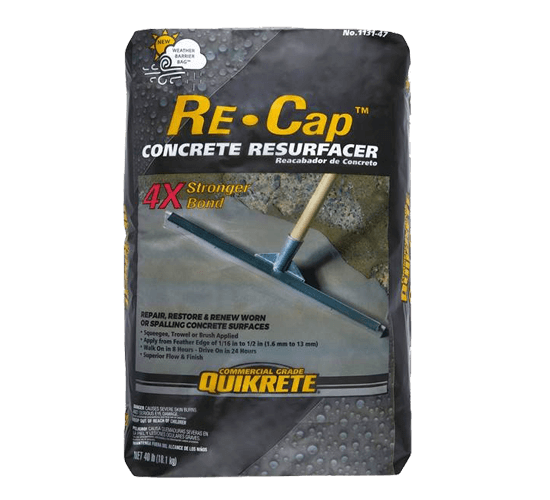 QUIKRETE's Re-Cap Resurfacer™ 4X Stronger Bond