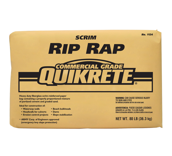 QUIKRETE® Rip Rap Stabilizes Natural Gas Pipeline