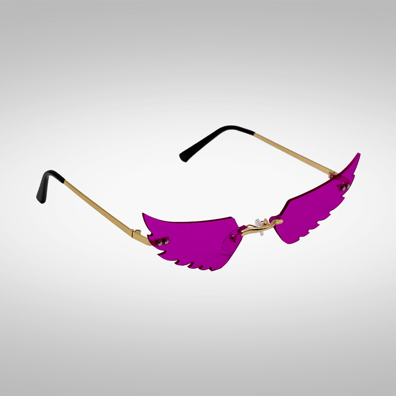 Schnelle Sonnenbrille On Fire in Violett seitlich