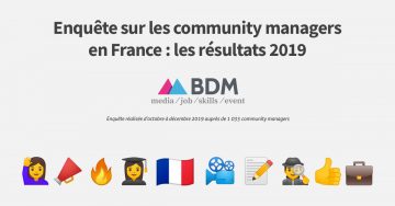 Enqu&ecirc;te community managers France  r&eacute;sultats 2019
