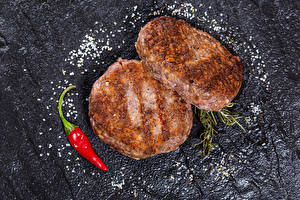 Frikadelle Chili Pfeffer Zwei Salz Lebensmittel