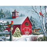 Winter Barn II 300 Large Piece Jigsaw Puzzle
